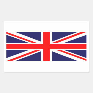 UK-Flagge Rechteckiger Aufkleber