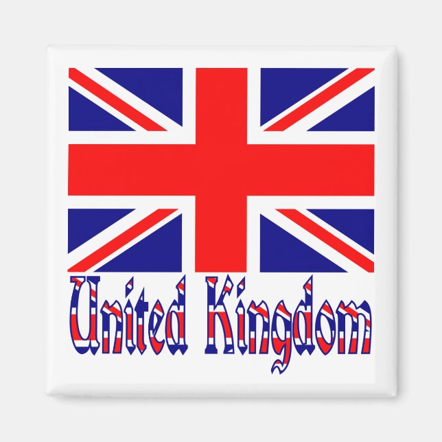 UK-Flagge & Wort Vinque Magnet (Vorne)