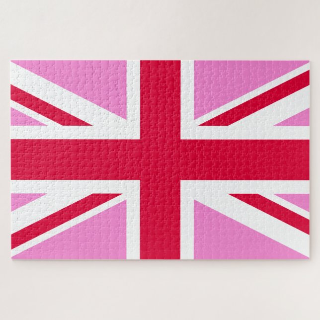 UK Gay Pride (Pink Union Jack) (Gay British Flag) (Horizontal)