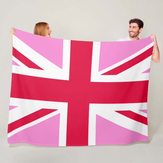 UK Gay Pride (Pink Union Jack) (Gay British Flag) Fleecedecke (Beispiel)