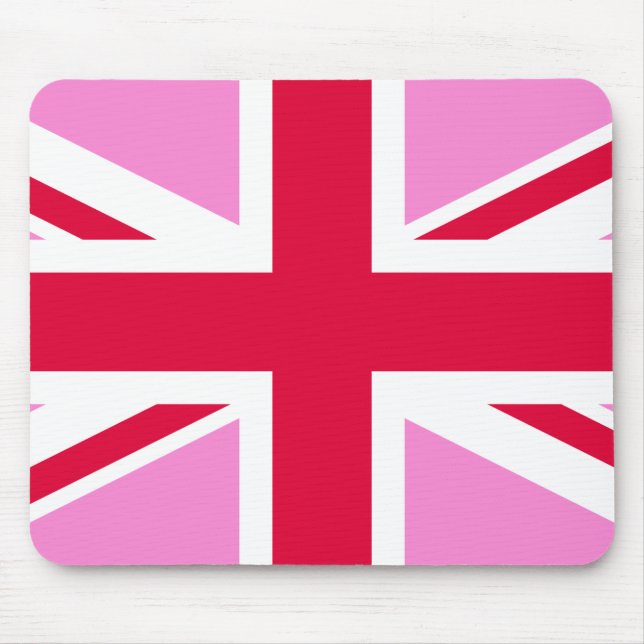 UK Gay Pride (Pink Union Jack) (Gay British Flag) Mousepad (Vorne)