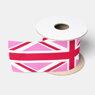UK Gay Pride (Pink Union Jack) (Gay British Flag) Satinband