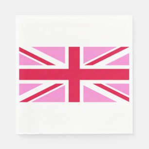 UK Gay Pride (Pink Union Jack) (Gay British Flag) Serviette