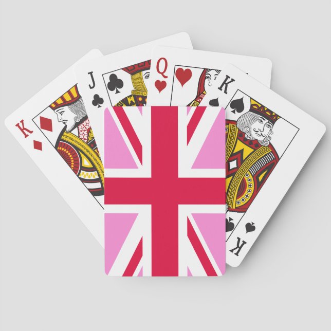 UK Gay Pride (Pink Union Jack) (Gay British Flag) Spielkarten (Rückseite)
