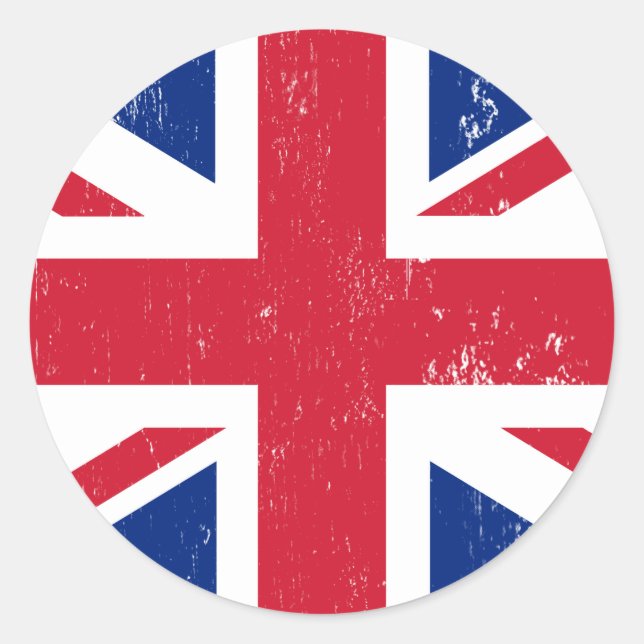 UK Großbritannien England Englische Flagge Runder Aufkleber (Vorderseite)