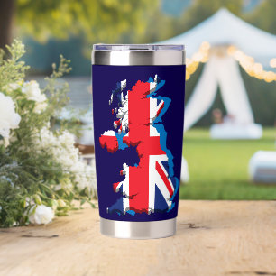 UK-Karte Union Jack Britischer Thermobecher für Re