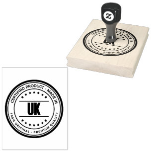 UK-Logo gedruckt zuverlässig vertikaler Blick Jet  Gummistempel