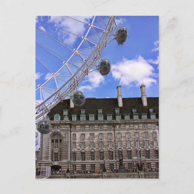 (UK) LONDON EYE vues Carte postale (Devant)
