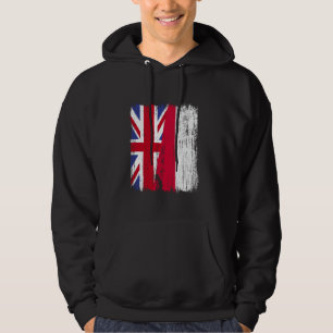 UK Polen Halbfahne Britische Polnische Herkunft Hoodie