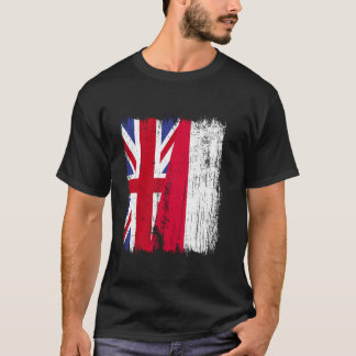 UK Polen Halbfahne Britische Polnische Herkunft T-Shirt