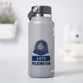 UK Police Constable Helm mit Name & Nummer Aufkleber