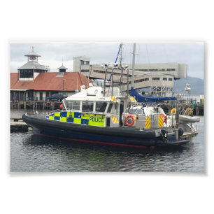 UK Police Patrol Boat, Rothesay, Insel Bute Fotodruck