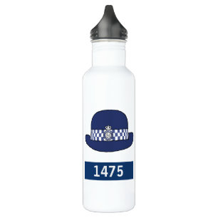 UK Police Woman mit WPC Hat - Abzeichen Nummer hin Edelstahlflasche