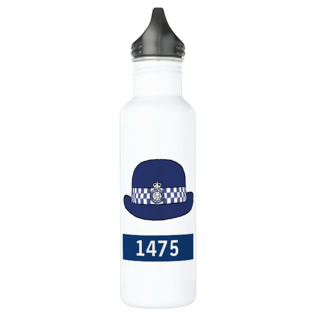 UK Police Woman mit WPC Hat - Abzeichen Nummer hin Edelstahlflasche (Links)