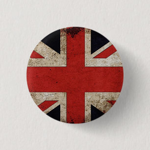 UK Pride Grunge UK-Flagge Button