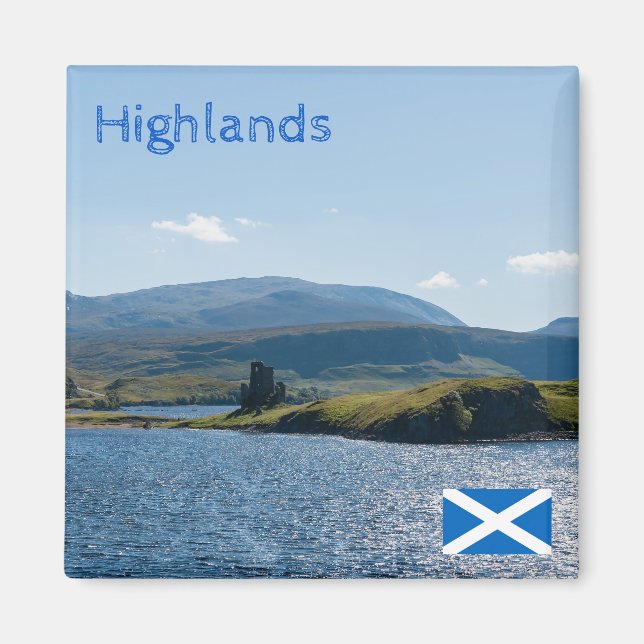 UK, Schottland - Ruiniertes Schloss Magnet (Vorne)