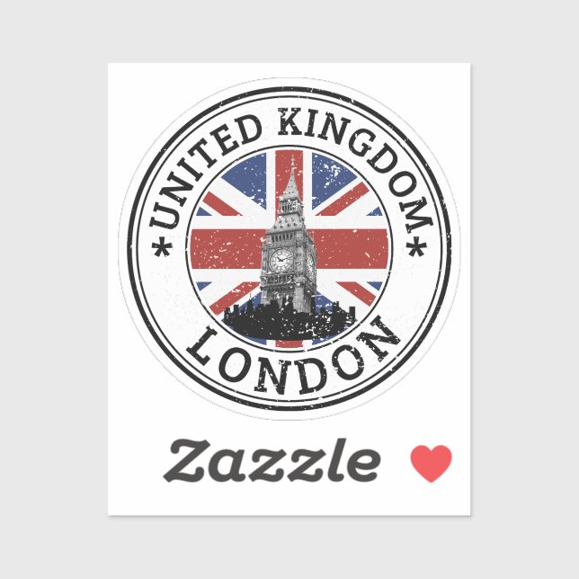 UK Siegel Sticker Rundfahne für Laptop Book.. (Blatt)