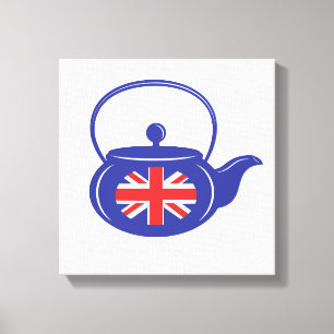 UK Teapot Wrapped Canvas Leinwanddruck