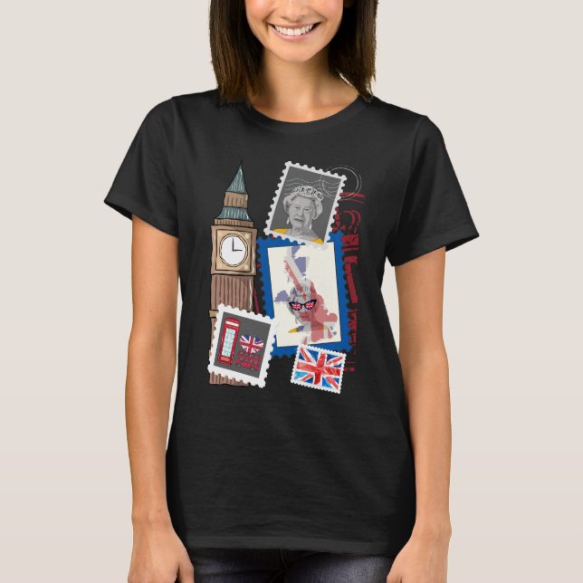 UK Travel London Tourist Souvenir, Big Ben T-Shirt (Vorderseite)
