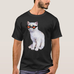 UK Union Jack British Flag England Silver Cat Sung T-Shirt