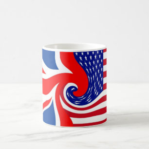 UK/USA FLAG-LOVIN COUSINS KAFFEETASSE