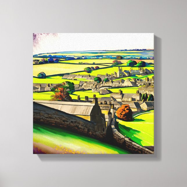 UK Village Canvas Print Leinwanddruck (Vorderseite)