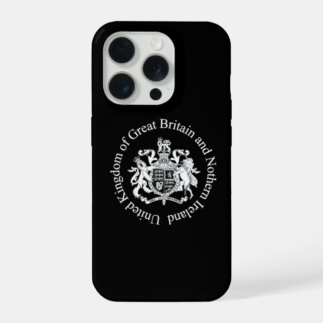 UK-Wappen iPhone 15 Pro Hülle (Rückseite)