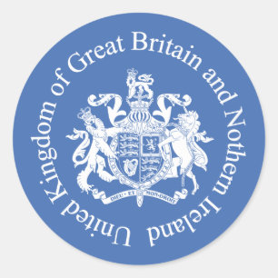 UK-Wappen Runder Aufkleber