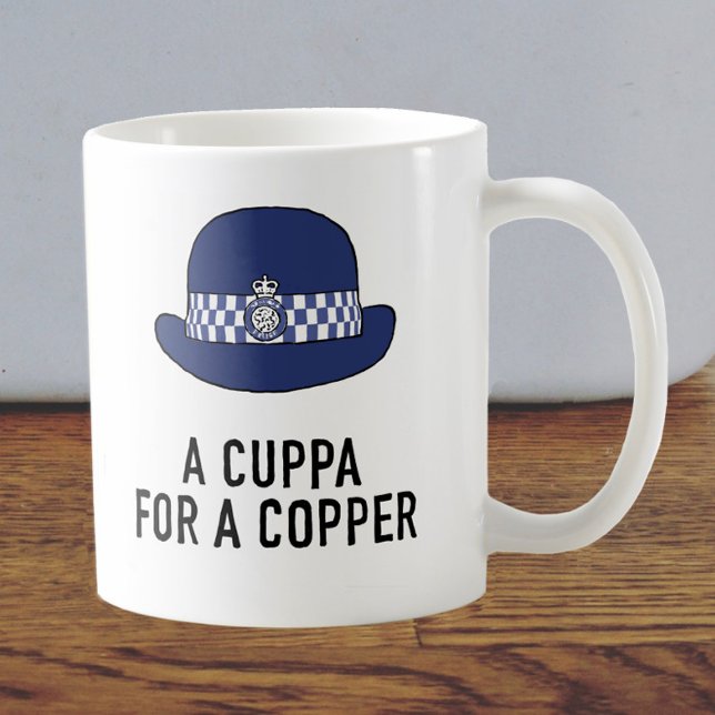 UK Women Police Hat - Cuppa for a Copper Kaffeetasse (Von Creator hochgeladen)