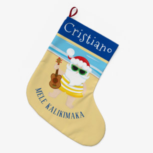 Ukalale Santa Claus Custom Christmas Strumpf Großer Weihnachtsstrumpf