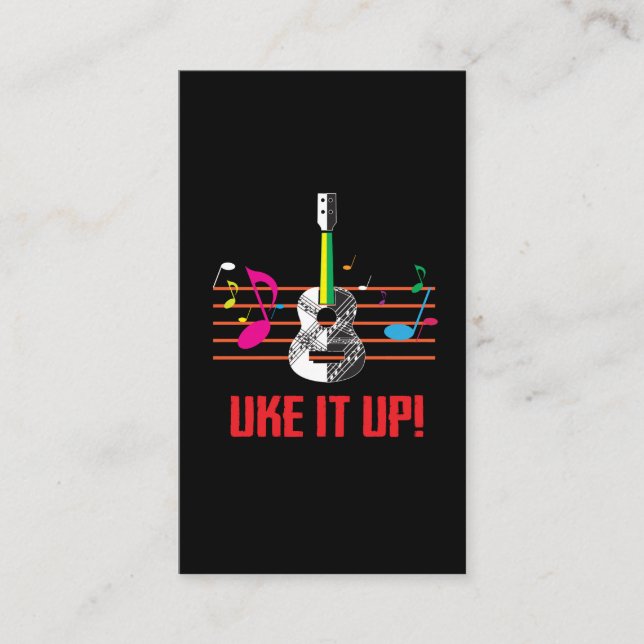 Uke es OBEN mit musikalischen Anmerkungen! Visitenkarte (Vorderseite)