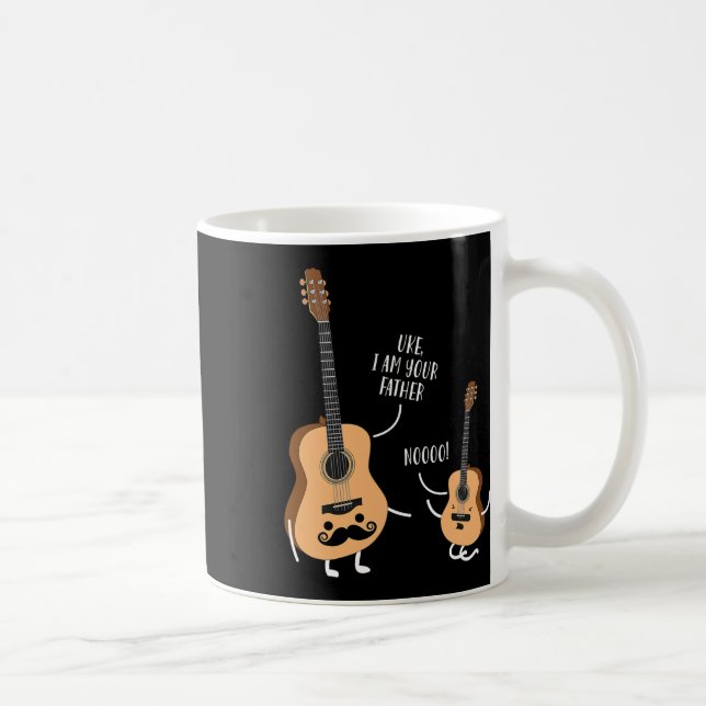 Uke I Bin Dein Vater T Shirt Ukulele Guitar Kaffeetasse (Rechts)