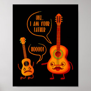 Uke I Bin Dein Vater Ukulele Gitarre Musik Poster
