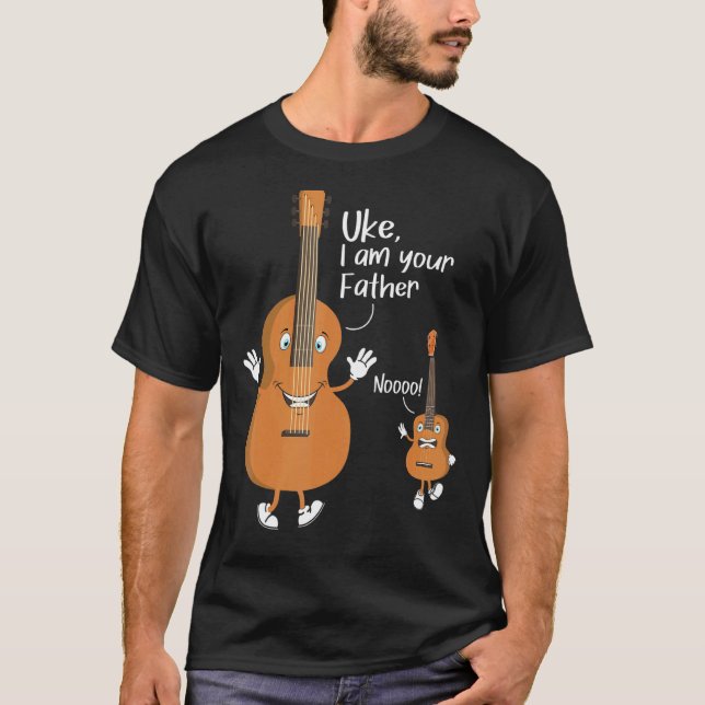 Uke I bin dein Vater Ukulele Gitarreninstrument UK T-Shirt (Vorderseite)