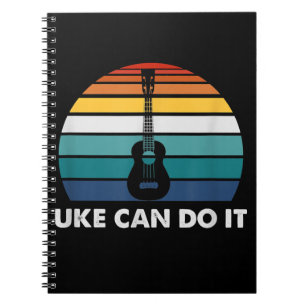 Uke kann es machen lustige Ukulele Player Gitarren Notizblock
