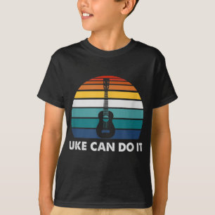 Uke kann es machen lustige Ukulele Player Gitarren T-Shirt
