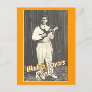 Uke-Spieler rocken Postkarte