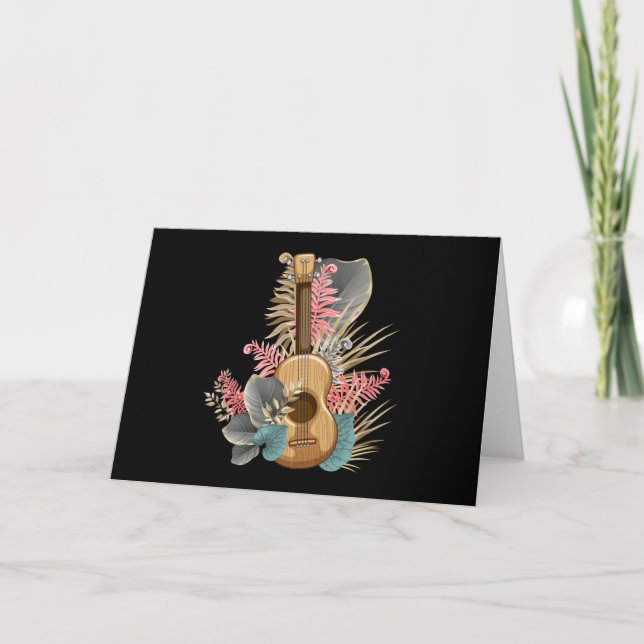 Uke Ukulele Guitar - Musician Guitarist Ukulele Karte (Vorderseite)