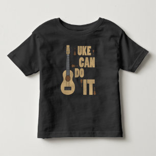 Ukelele Wortspiel Uke kann es tun lustiger Kleinkind T-shirt