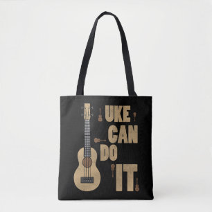 Ukelele Wortspiel Uke kann es tun lustiger Tasche
