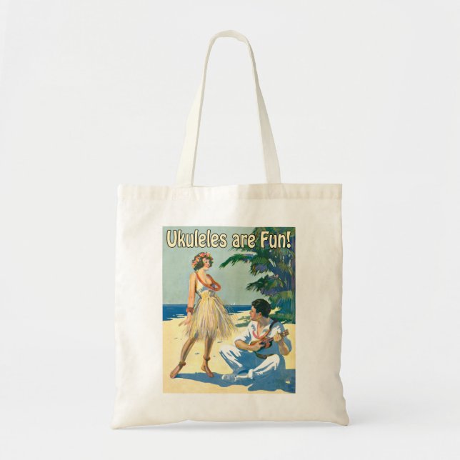 Ukes sind Spaß! Taschen-Tasche Tragetasche (Vorne)