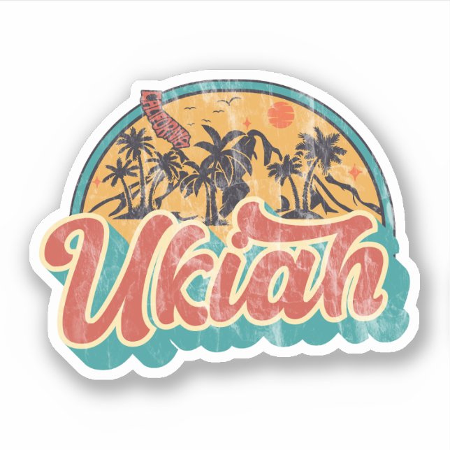Ukiah, California Aufkleber (Vorderseite)
