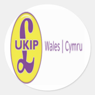 UKIP Wales Cymru Logo Runder Aufkleber