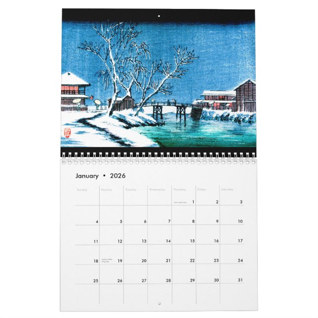 Ukiyo-e 2015 Gewohnheit Druckkalender Kalender (Jan 2026)