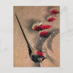 Ukiyo-e Bird Postkarte