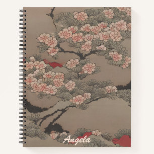 Ukiyo-e blühender Baum Notizbuch