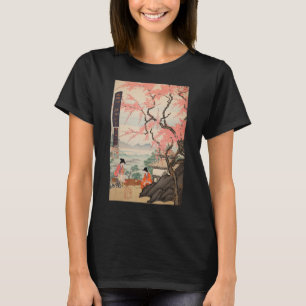 Ukiyo-e Cherry Blossom Mountains Japanisch T-Shirt