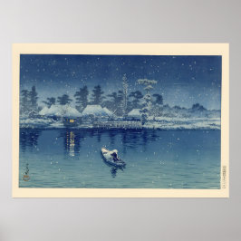 Ukiyo e Fisherman Poster