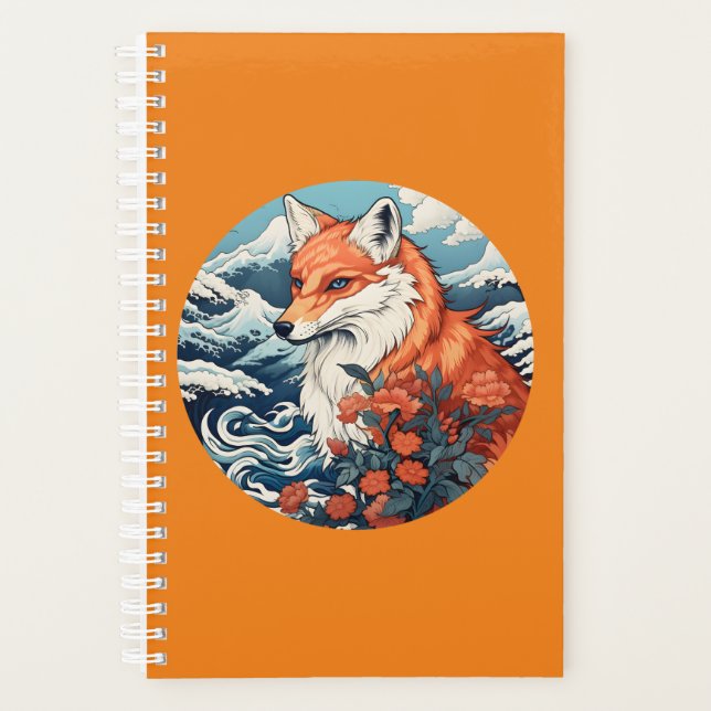 Ukiyo-e fox japan planer (Vorderseite)