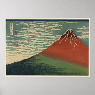 Ukiyo-e Hokusai Fujiyama Poster